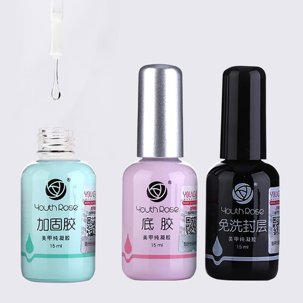 BaseTop cứng móng hoa hồng gel liên kết top phủ bóng cứng móng chuyên dụng cho làm nail, làm móng 15ml