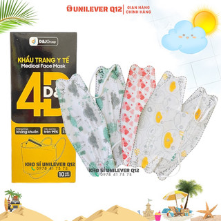 Khẩu trang kf94 d&j group họa tiết cho người lớn - hộp 10 cái