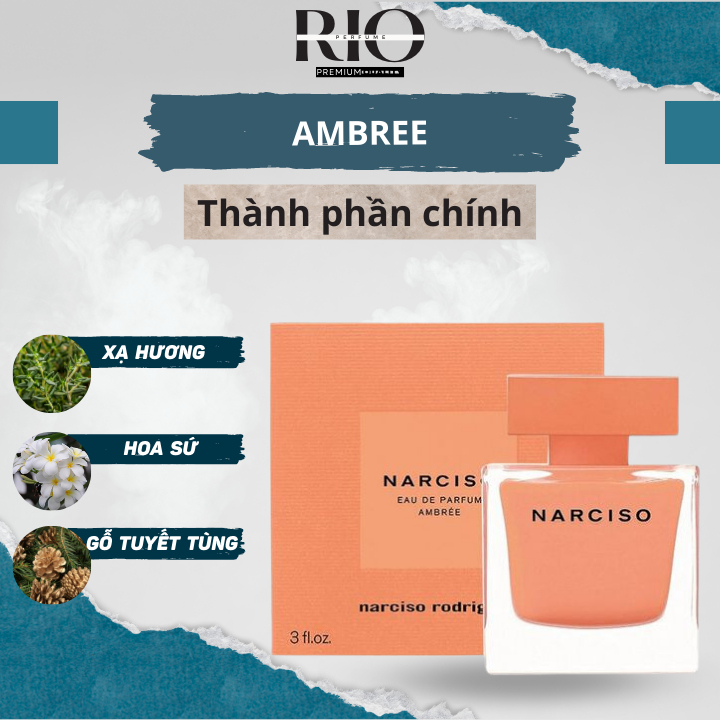 Nước hoa nữ Narciso Rodriguez Ambrée EDP chiết 10ml mini chính hãng quyến rũ, gợi cảm, tinh tế - rio.cop