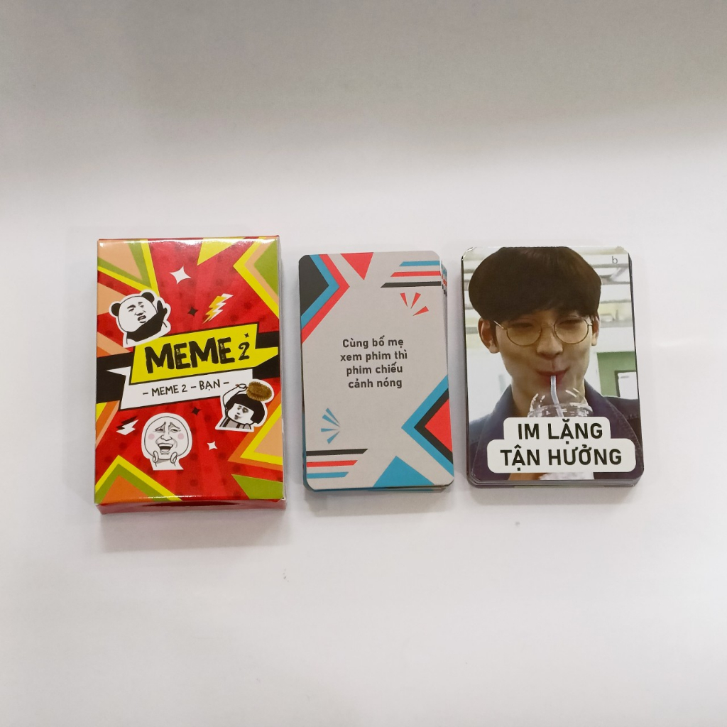 Bộ bài MEME 2 gồm 50 lá, bộ bài siêu giải trí và ngập tiếng cười dành cho nhóm bạn hoặc gia đình