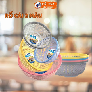 Rổ cải 2 màu nhựa Duy Tân, rổ lỗ thưa đựng rau củ quả