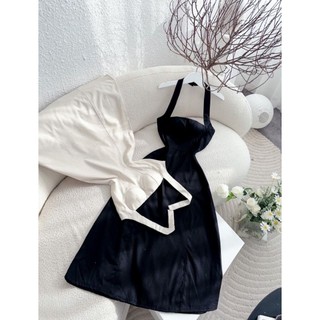 đầm maxi yếm linen mùa hè