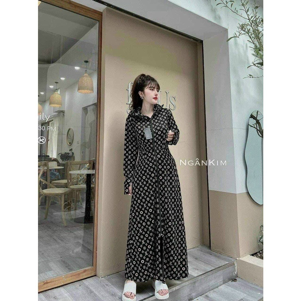 Áo Chống Nắng Nữ Dáng Dài Toàn Thân Chất UMI Mềm Mát Co Giãn Thoải Mái