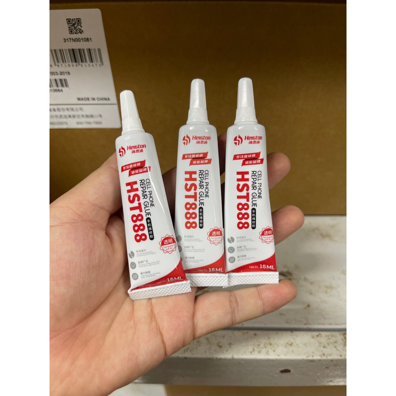 Keo dán màn hình điện thoại hst xịn, keo đen, keo trắng trong 15ml