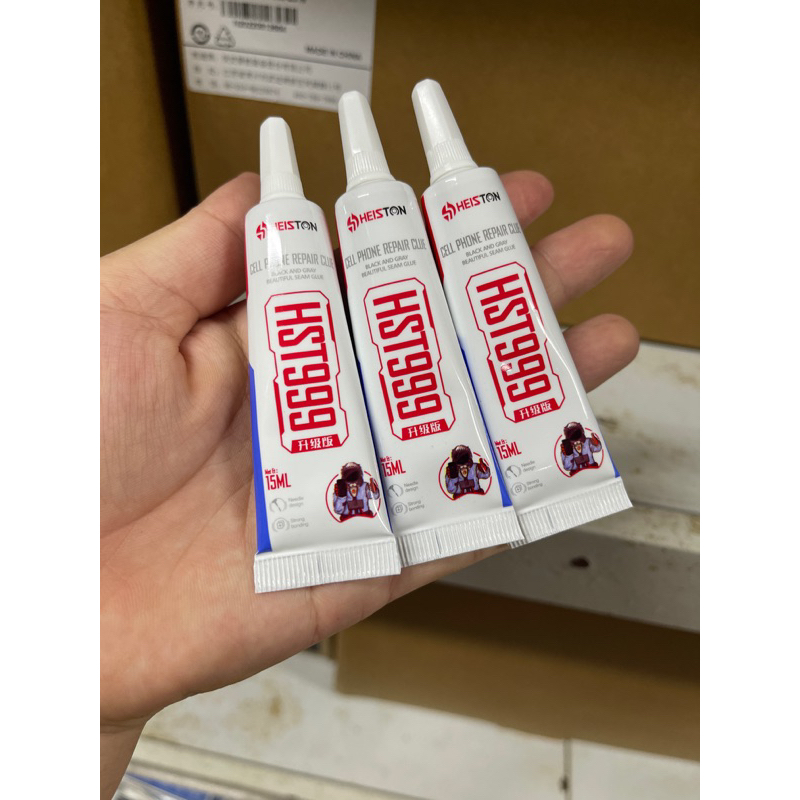 Keo dán màn hình điện thoại hst xịn, keo đen, keo trắng trong 15ml