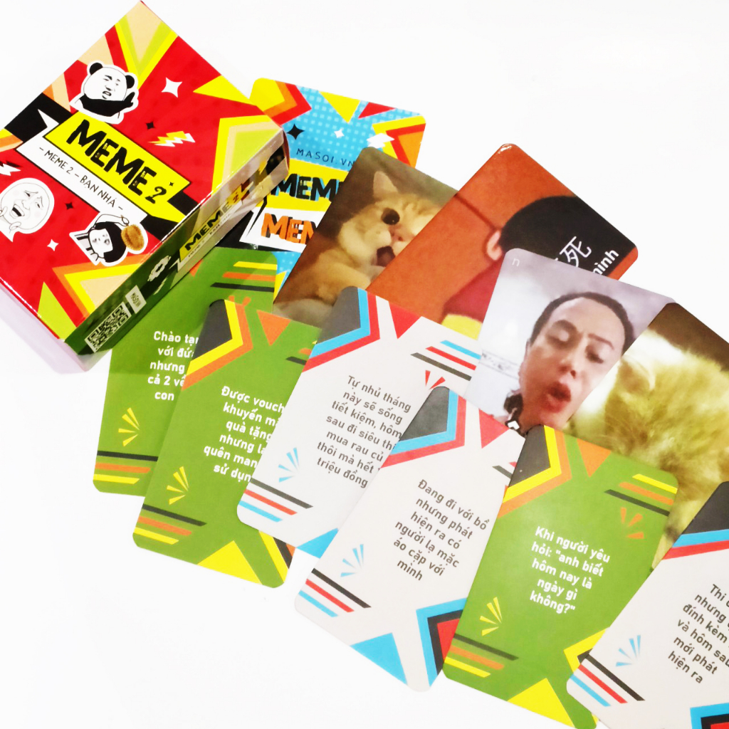 Bộ bài MEME 2 với 100 lá, gồm 2 ver Bên Nhau - Bạn Nhá siêu lầy lội