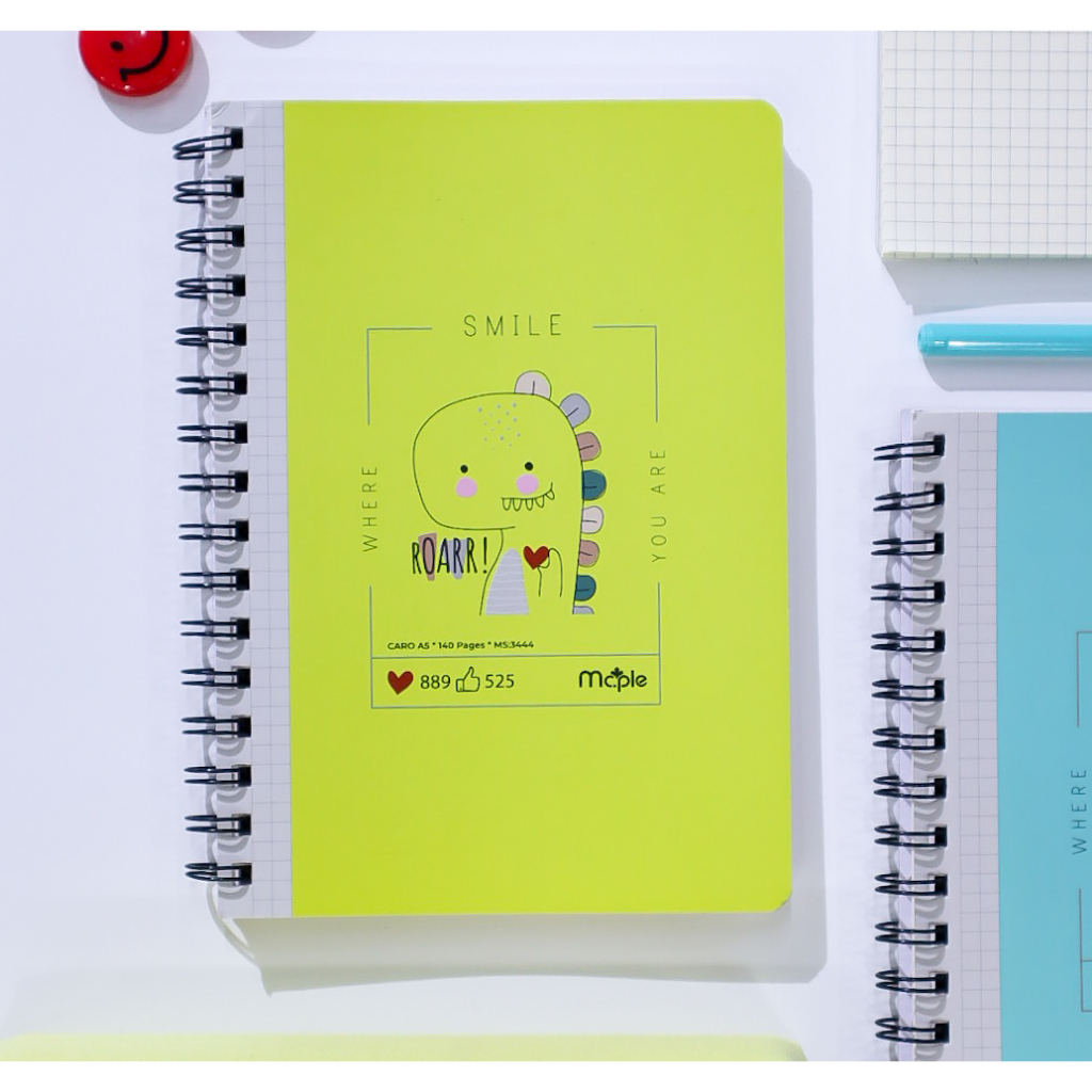 Sổ lò xo Mc.ple 𝟑𝟒𝟒𝟒 Khủng long/ Mèo ruột Caro