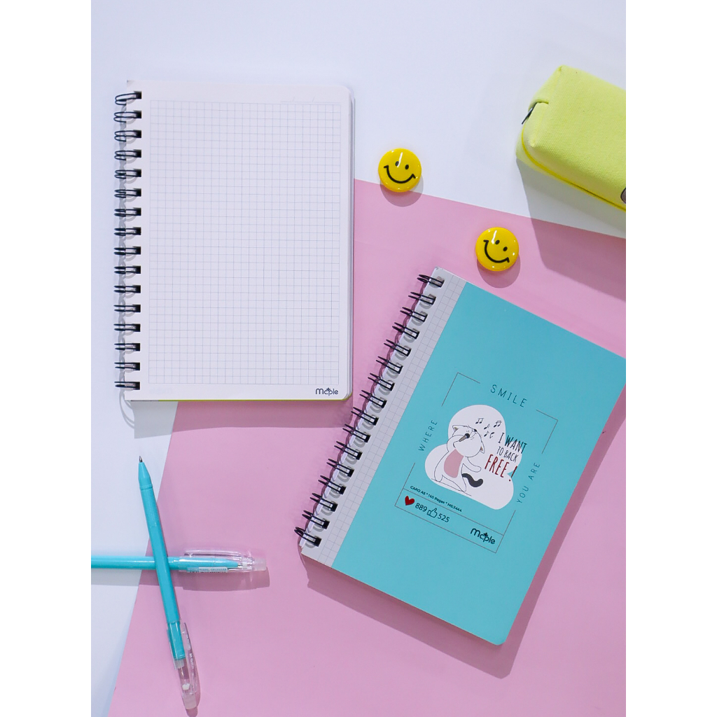 Sổ lò xo Mc.ple 𝟑𝟒𝟒𝟒 Khủng long/ Mèo ruột Caro