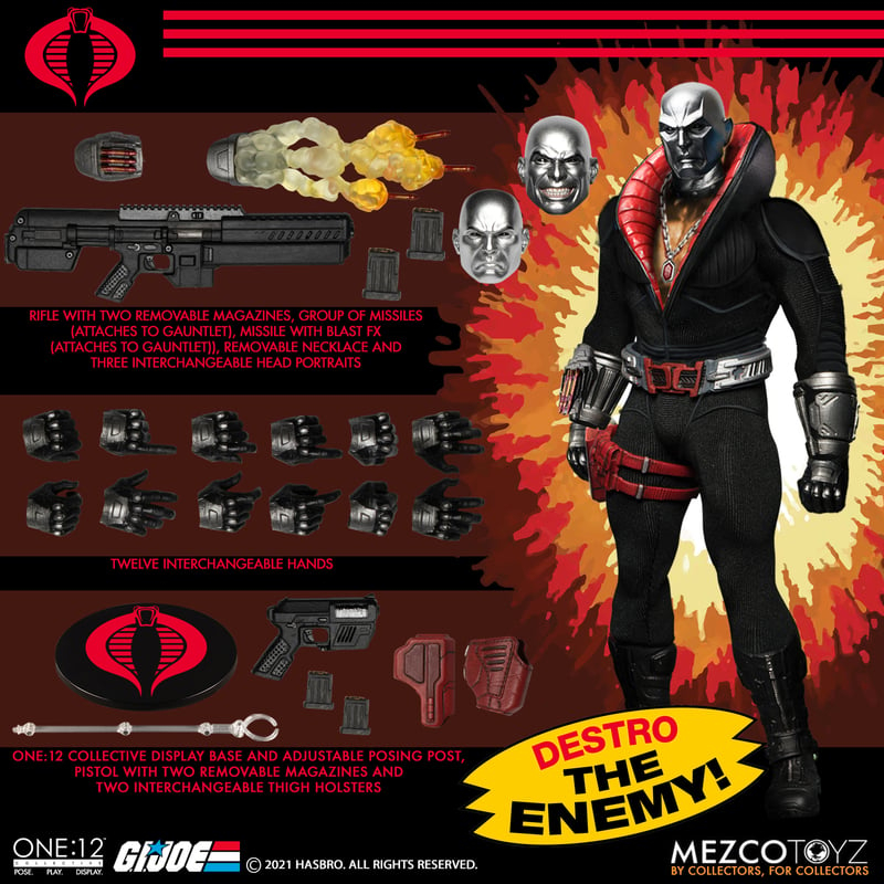 G.I. JOE: DESTRO - MÔ HÌNH CHÍNH HÃNG MEZCO TOYZ