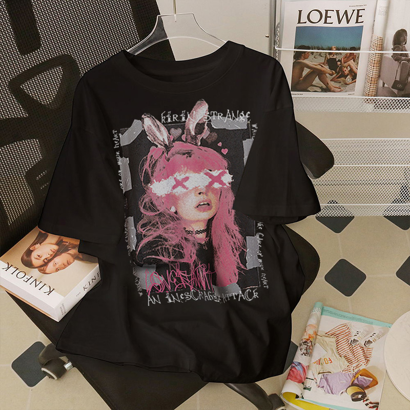 Áo thun unisex IFXBYT D0152 100% cotton dáng rộng tay lỡ phong cách ulzzang