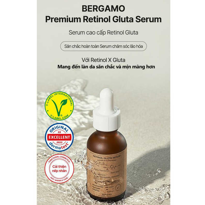 Serum Chống Lão Hoá Bergamo Premium Retinol Gluta 30ml