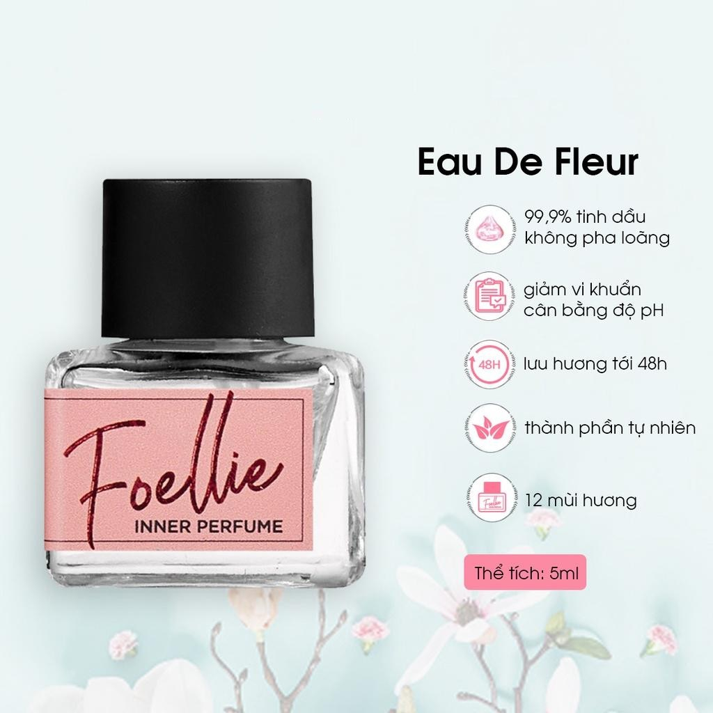 Nước hoa vùng kín hương trái cây ngọt ngào Foellie Eau De Innerb Perfume 5ml - Fleur (chai màu hồng)