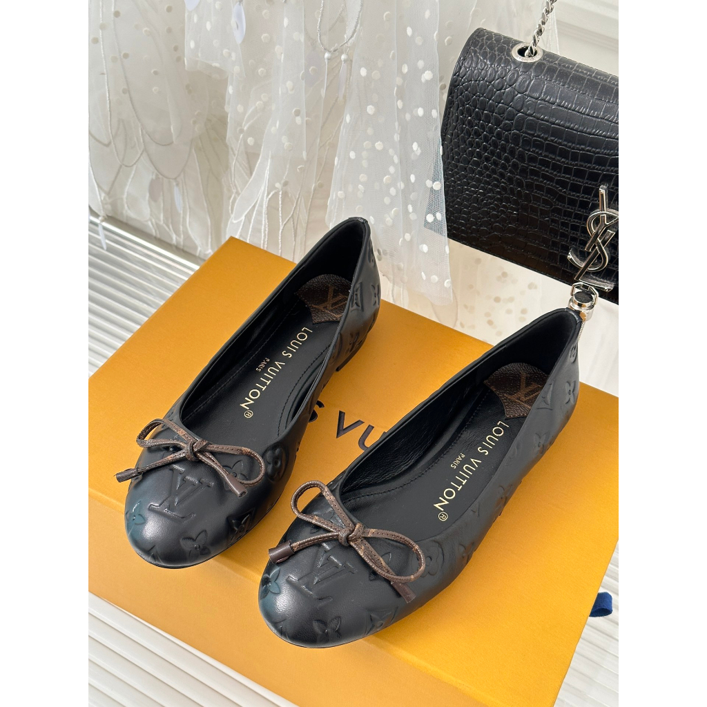 Giày búp bê da thật thời trang cao cấp Louis Vuitton LV phong cách trẻ trung, thanh lịch