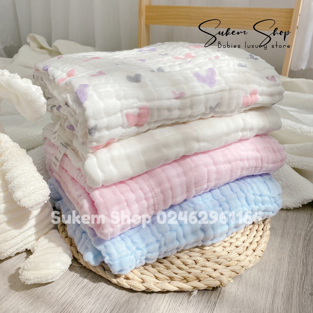 Khăn Tắm Muslin 6 Lớp Nous Mềm Mại Thấm Hút Tốt Cho Bé