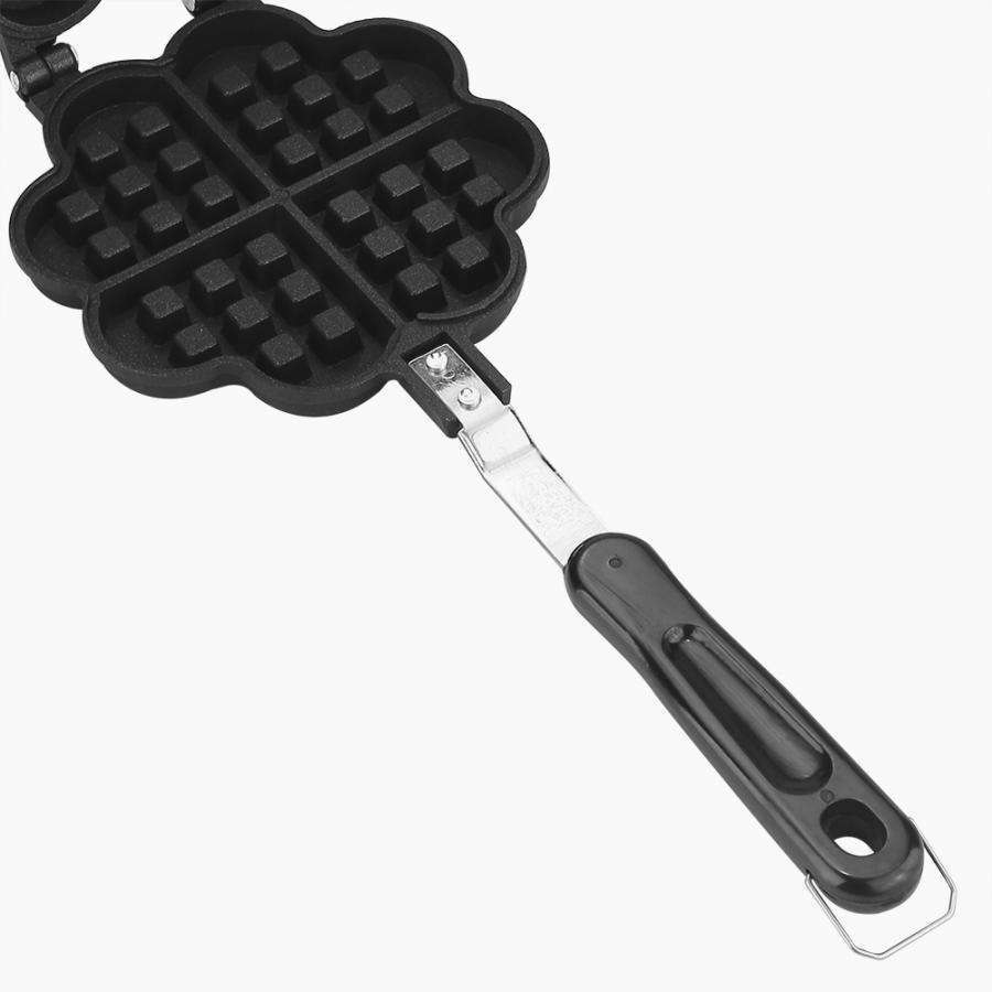 Khuôn Bánh Kẹp - Waffle - Hoa - Trái Tim - Chống Dính - Dùng Bếp Gas Than
