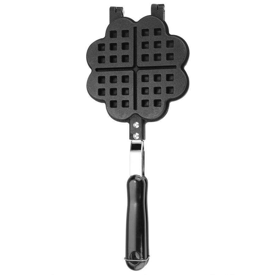 Khuôn Bánh Kẹp - Waffle - Hoa - Trái Tim - Chống Dính - Dùng Bếp Gas Than