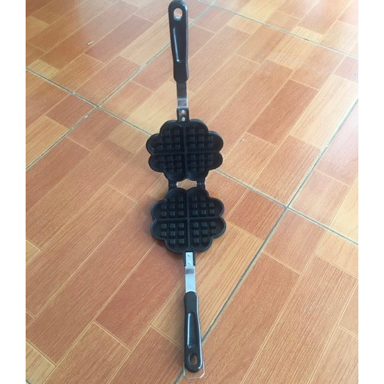 Khuôn Bánh Kẹp - Waffle - Hoa - Trái Tim - Chống Dính - Dùng Bếp Gas Than