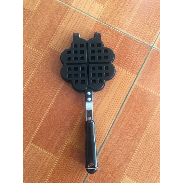 Khuôn Bánh Kẹp - Waffle - Hoa - Trái Tim - Chống Dính - Dùng Bếp Gas Than