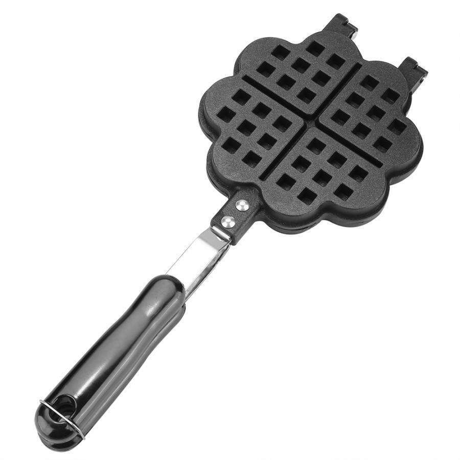 Khuôn Bánh Kẹp - Waffle - Hoa - Trái Tim - Chống Dính - Dùng Bếp Gas Than