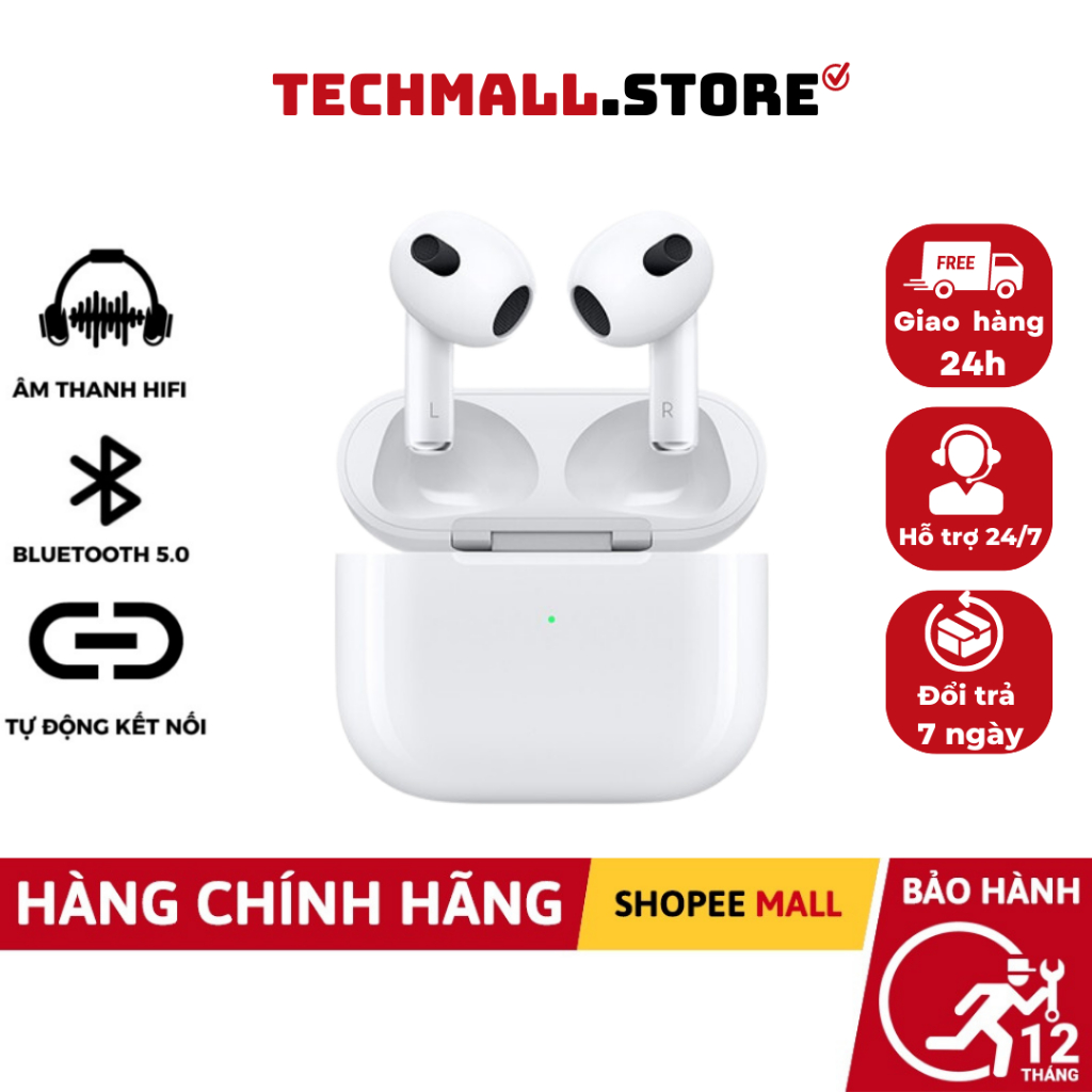 Tai Nghe Bluetooth Không Dây AIP3 Âm Thanh To Rõ Tích Hợp Micro Cảm Ứng Chạm Định Vị Đổi Tên - TECHHIGH