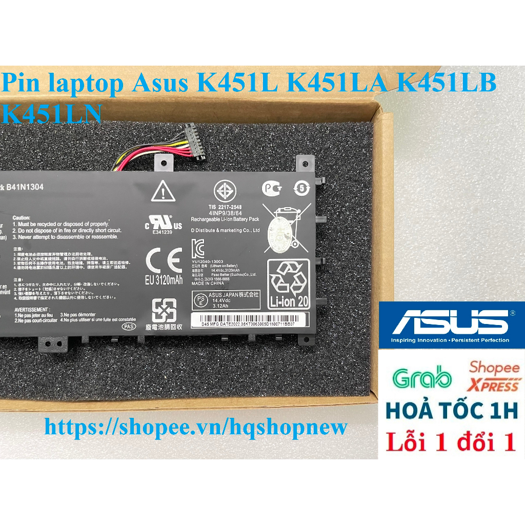⚡️ Pin laptop Asus K451L K451LA K451LB K451LN
