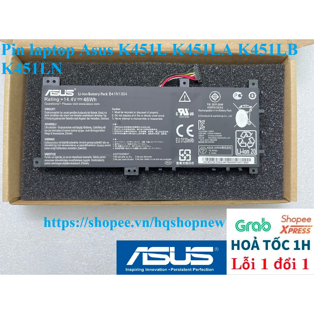 ⚡️ Pin laptop Asus K451L K451LA K451LB K451LN