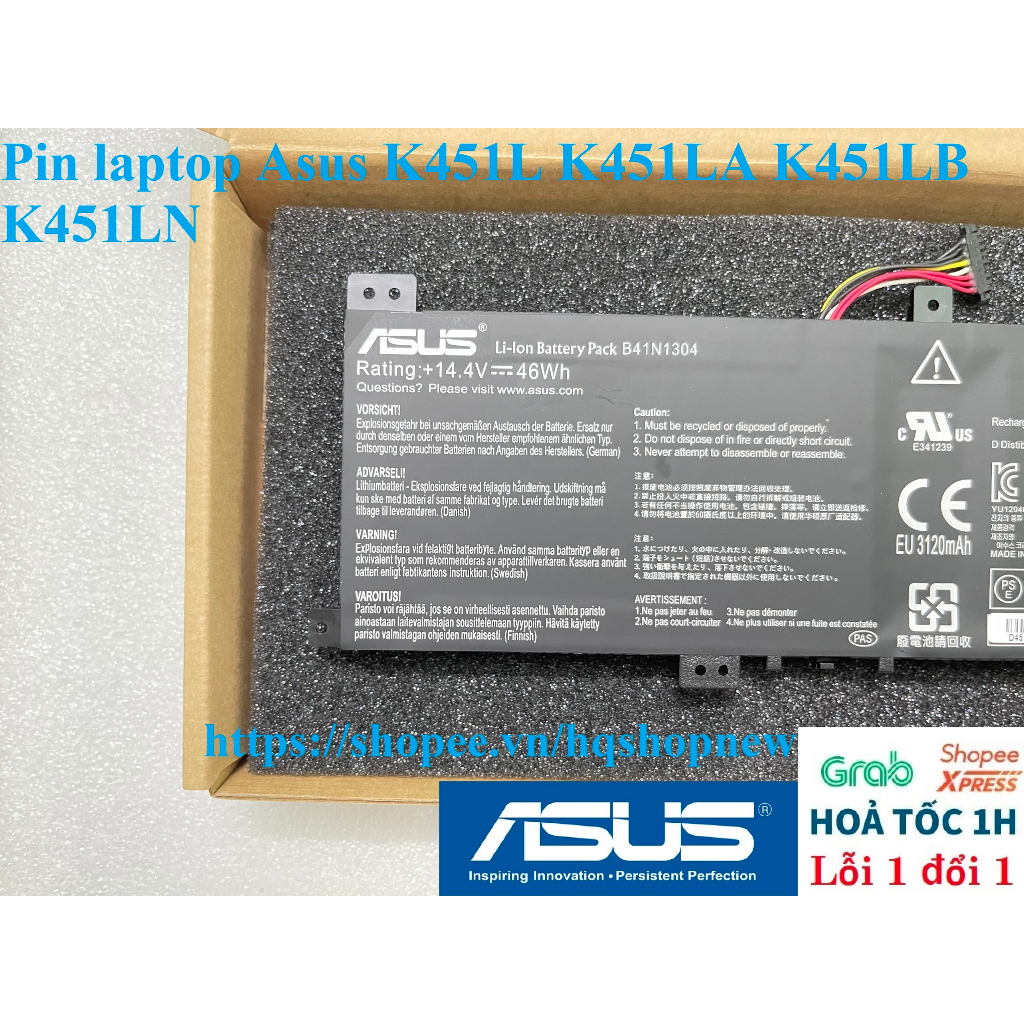 ⚡️ Pin laptop Asus K451L K451LA K451LB K451LN