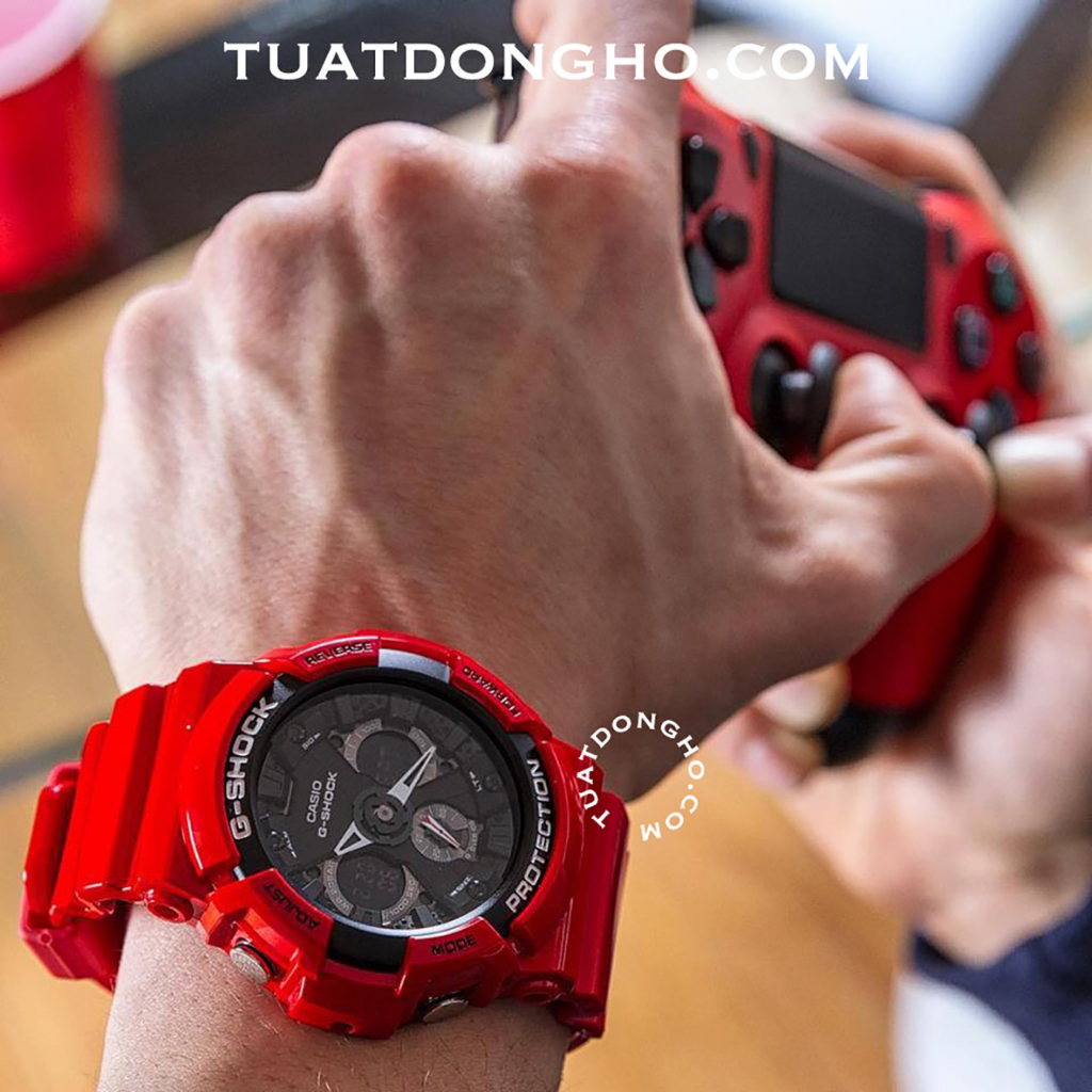 Đồng hồ nam màu đỏ GA-200TD RED BLACK ax4