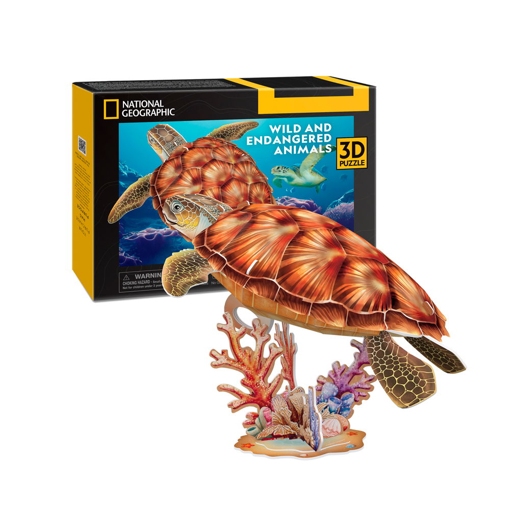 Đồ Chơi Lắp Ráp Mô Hình 3D Bằng Giấy CubicFun Con Rùa Biển DS1080h (31 mảnh, Sea Turle)