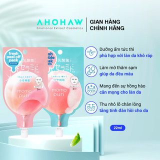 Mặt Nạ Thải Độc Dưỡng Ẩm Momo Puri Nhật Bản Dạng Gel Thạch Và Dạng Sủi Bọt Miếng 20ml