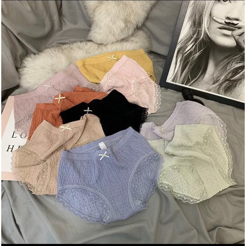 Quần lót nữ cotton co giãn 4 chiều đính nơ xinh