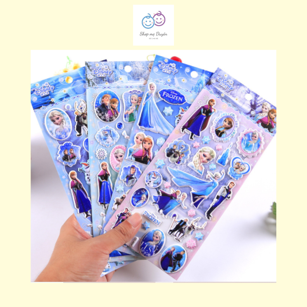 Hình dán sticker nổi 3D ELSA Nữ hoàng băng giá cho bé