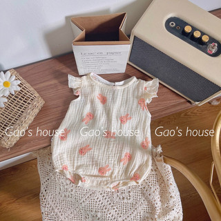 Romper xô muslin mềm mát cho bé gái