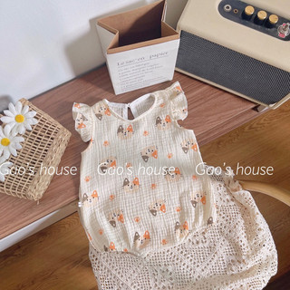 Romper xô muslin mềm mát cho bé gái
