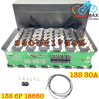 Hộp pin 13s6p kèm mạch bảo vệ 13s30a cao cấp
