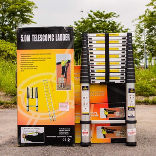  Thang Nhôm VICHITA 5M - Rút Lên Hạ Xuống Dễ Dàng Tiện Lợi - Ảnh Tự Chụp  Tặng 2 Chốt Thang  