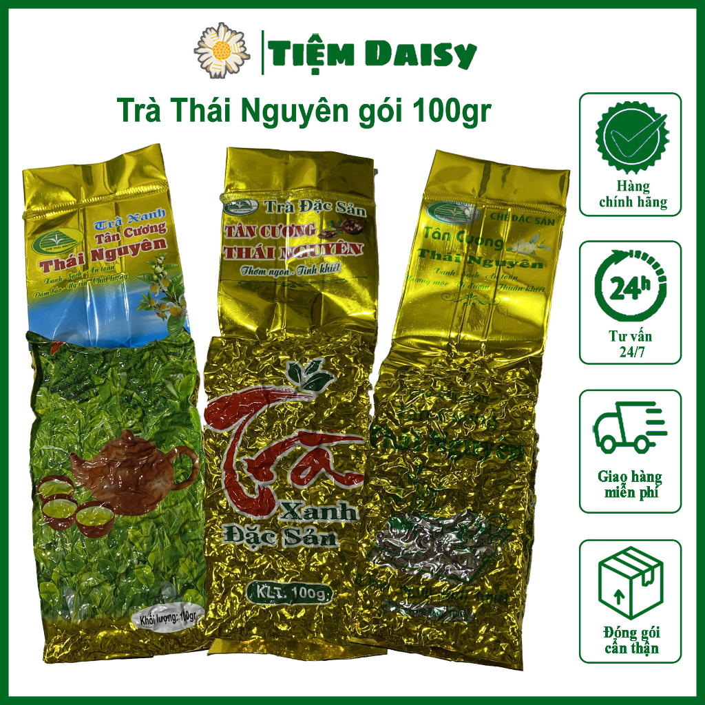 Trà xanh, chè xanh Thái Nguyên gói 100gr