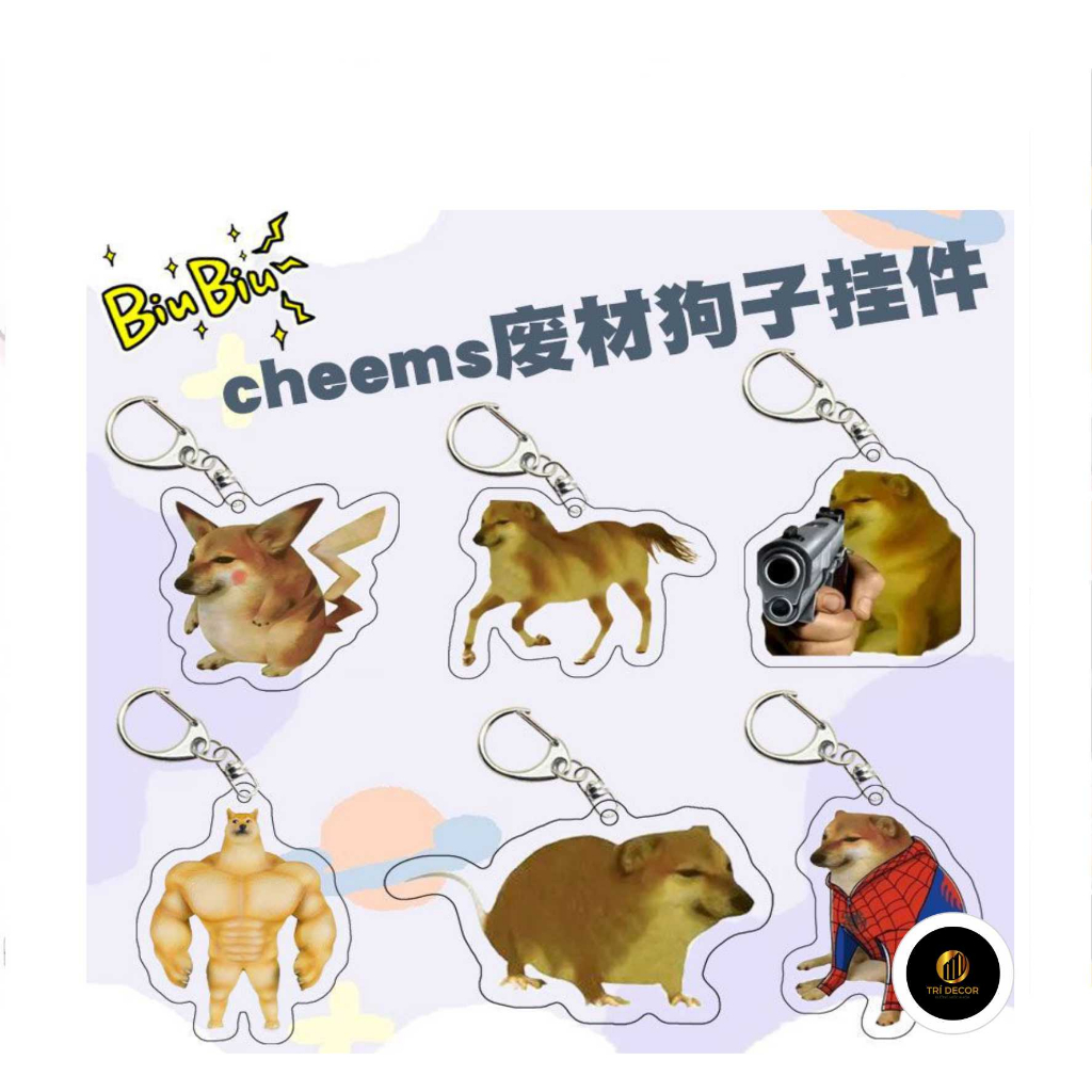 Móc khóa cheems phiên bản giới hạn - móc khóa mica