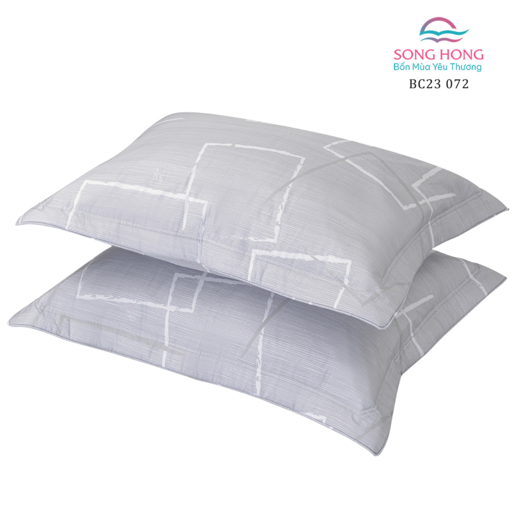 Ruột gối + Vỏ gối nằm Sông Hồng kích thước 45cm x 65cm - chất cotton - Hàng chính hãng