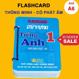 Flashcard tiếng Anh Lớp 1 BGD khổ lớn A6, có phát âm, hình ảnh và màu sắc sinh động