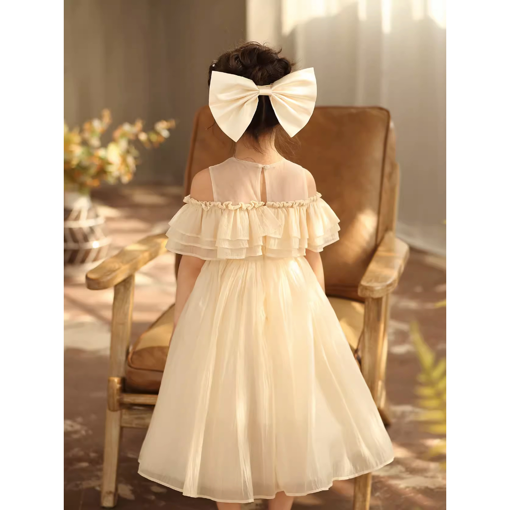Váy đầm thiết kế phong cách tiểu thư cho bé gái size 10-35kg