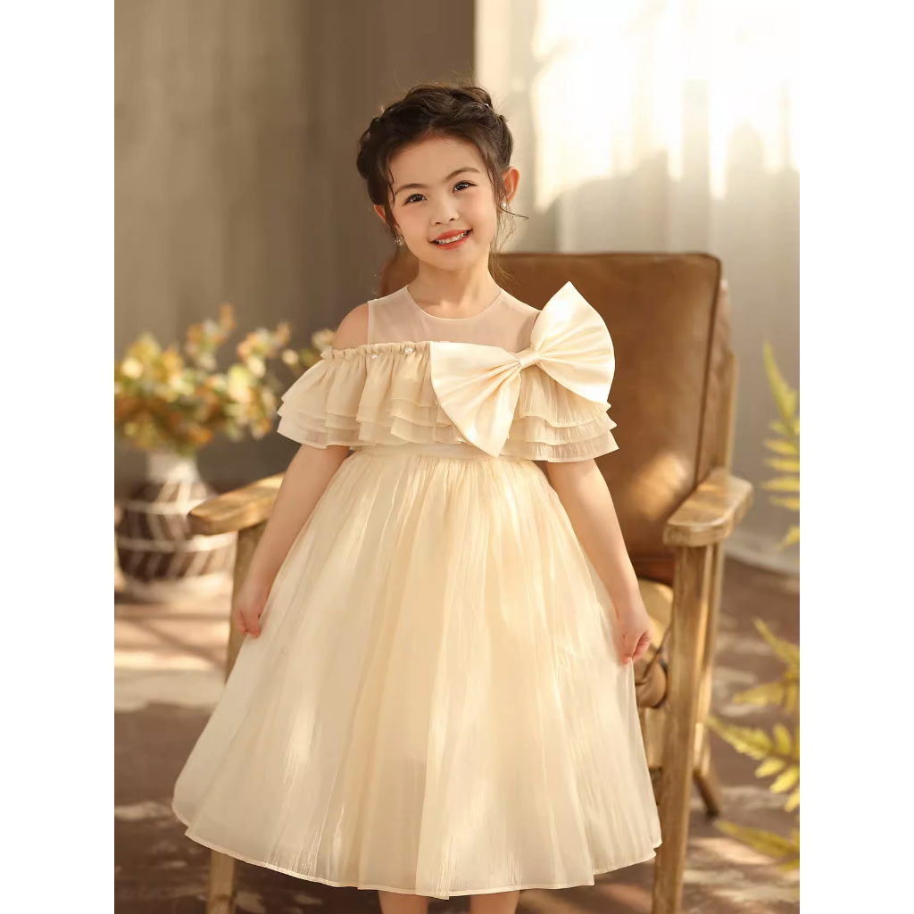 Váy đầm thiết kế phong cách tiểu thư cho bé gái size 10-35kg