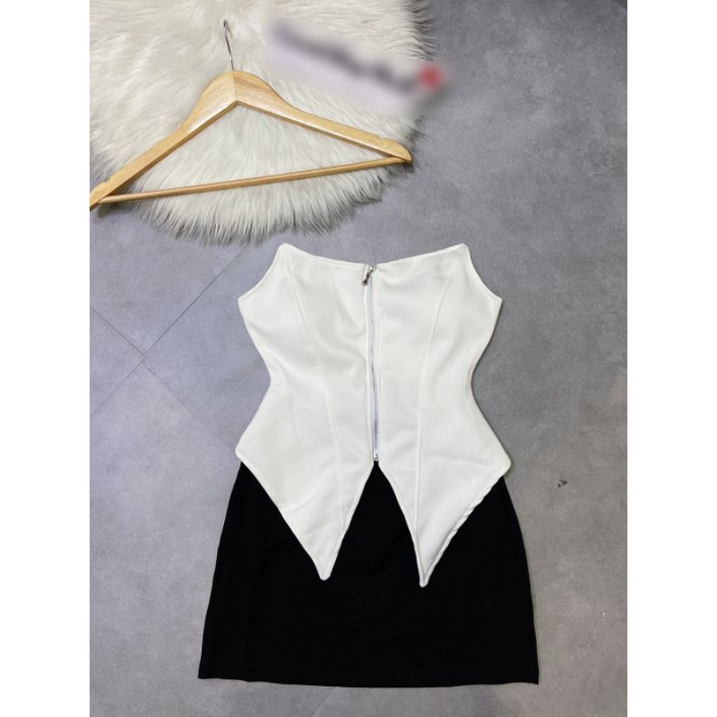 Sét Áo Cúp Ngực Kèm Chân váy Hai Màu Y Hình Chuẩn Shop Thời Trang Nữ Tiểu Thư Sang Chảnh Cá Tính Du LCT Store