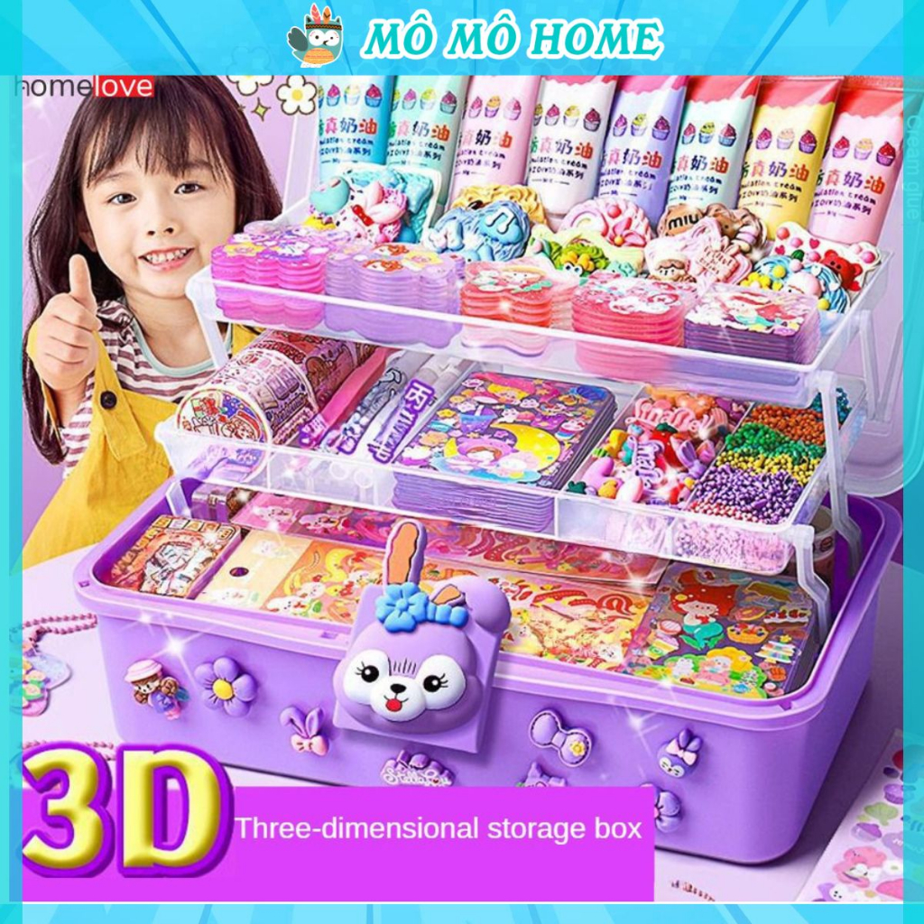 Bộ dụng cụ tự làm móc khóa bộ thẻ goo kem keo đồ chơi trang trí móc chìa khóa, ốp điện thoại, phụ kiện Mô Mô Home