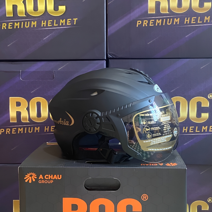 Mũ bảo hiểm 1/2 có kính❤️FREESHIP❤️Asia mũ bảo hiểm nửa đầu kính chống tia UV