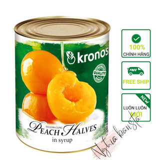 Đào ngâm kronos lon lớn 820g