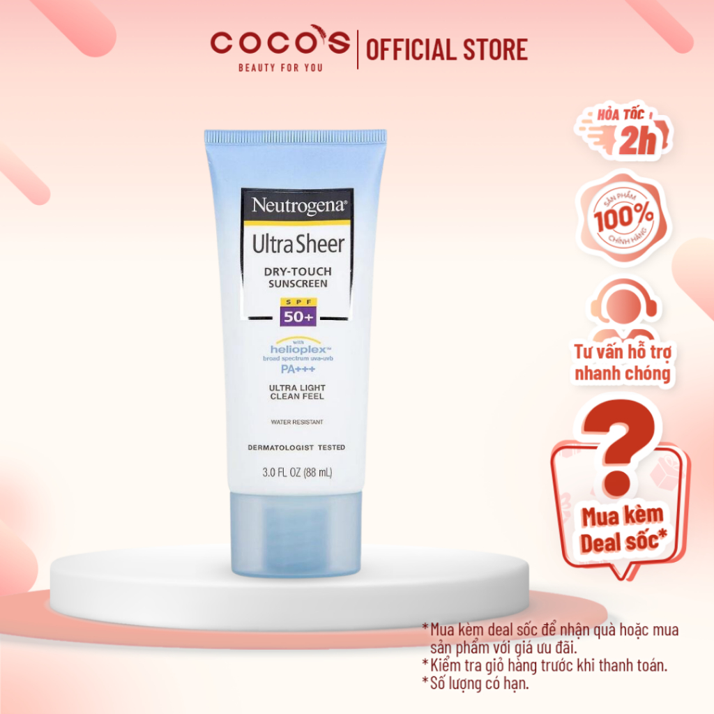 Kem Chống Nắng Neutrogena U.S Dry Touch SPF 50+ PA+++ 88ml