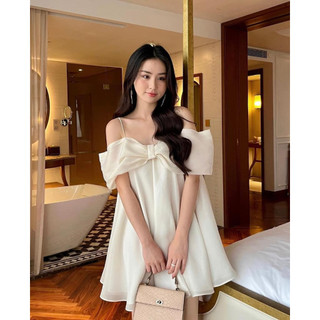 Đầm nữ siêu dễ thương, thiết kế nơ ngực xinh xắn - Trangshop17