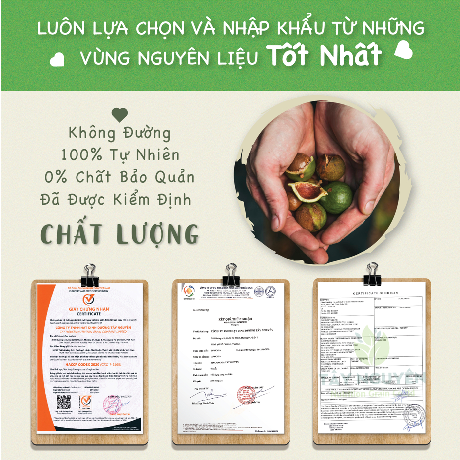 Nhân macca tách vỏ TANU NUTS, hạt mắc ca Tây Nguyên rang sấy hạt ngũ cốc dinh dưỡng cho bà bầu, ăn kiêng, giảm cân