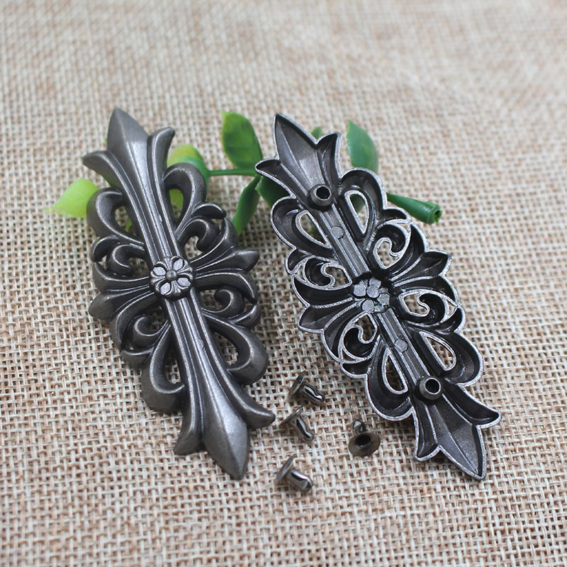 Bộ phụ kiện nút Chrome Heart Logo Floral dài mạ bạc - Chrome Heart Store